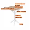 Ver imagem 6 de Conjunto de Mesa Tampo 68cm com 4 Cadeiras Ana Branco/Marrom