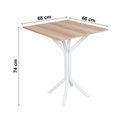 Ver imagem 4 de Conjunto de Mesa Tampo 68cm com 4 Cadeiras Ana Branco/Marrom