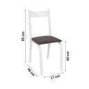 Ver imagem 5 de Conjunto de Mesa Tampo 68cm com 4 Cadeiras Ana Branco/Marrom