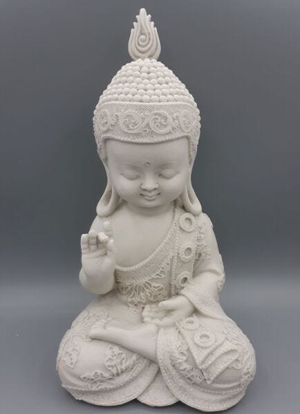 Estatueta Monge em Marmorite Proteção 40 cm - 2