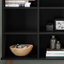 Ver imagem 4 de Nicho Organizador Retro 9 Prateleiras MDF 108cm Preto Qmovi
