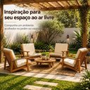 Ver imagem 5 de Poltrona Raiz Reclinável para Jardim Estrutura em Madeira Maciça Assento Estofado Bege Magazine