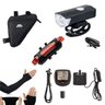 Kit Farol Bike Bicicleta Profissional com Ciclocomputador, Sinalizador, Manguito e Bolsa para Bike - 1