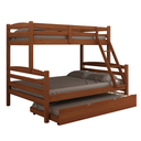 Ver imagem 5 de Treliche Casal Madeira Cama Auxiliar Solteiro Escada:Castanho Claro