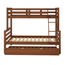 Ver imagem 6 de Treliche Casal Madeira Cama Auxiliar Solteiro Escada:Castanho Claro