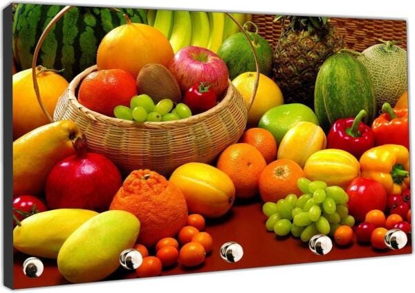Porta Chaves Frutas Cozinha Chaveiro - 1