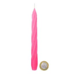 Kit 10 Velas Castiçal Rosa Espiral 20 Cm Candelabro - 2