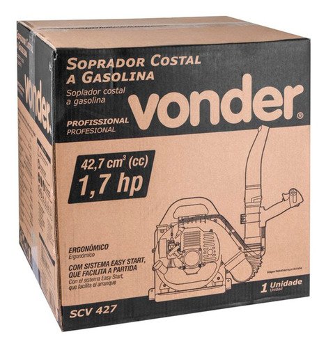 Soprador Costal Gasolina 1.7hp 42,7cc 2t Profissional Vonder - 9