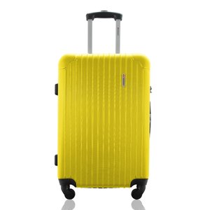 Mala de Viagem Média 23kg Despachada Rígida Rodas 360º Cadeado de Segredo Gladiador A2m:amarelo