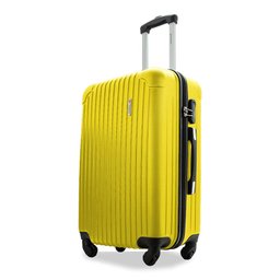 Mala de Viagem Média 23kg Despachada Rígida Rodas 360º Cadeado de Segredo Gladiador A2m:amarelo - 2