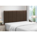Ver imagem 1 de Cabeceira Cama Box King Size Estofada Madeira Camila:marrom