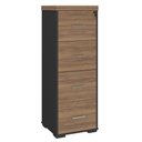 Ver imagem 1 de Armario Arquivo 4 Gavetas Pasta Suspensa 132x47 cm Nogal Preto Artany