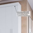 Ver imagem 6 de Guarda-Roupa Casal 8 Portas 4 Gavetas 100% MDF 218cm Azaleia Espresso Móveis Branco