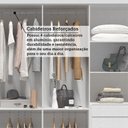 Ver imagem 7 de Guarda-Roupa Casal 8 Portas 4 Gavetas 100% MDF 218cm Azaleia Espresso Móveis Branco