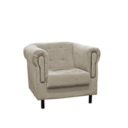 Poltrona Cadeira Olivia Para Sala de Estar Escritório Consultório Suede Bege - Ninho Decor - 2