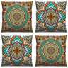 Kit 4 Capas De Almofada De Decorar 40Cm Colorida Mandala - 1