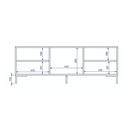 Ver imagem 6 de Rack para TV até 55 Polegadas 135cm 03 Portas de Vidro 2 Prateleiras