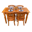 Ver imagem 3 de Mesa Madeira de Demolição 140cm X 70cm com 4 Cadeiras Leque Sudeste Rústico