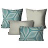 Kit com 4 Capas para Almofadas Abstrato Bicolor CP-DEC4023 - 1