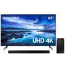 Smart Tv 65 Polegadas UHD 4K Samsung 65AU7700 + Soundbar Samsung HW-T555 - 1