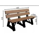 Ver imagem 4 de Banco de Jardim Linha Urban 150cm - Madeira Plástica