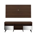 Ver mais imagens de Rack com Painel Retrô com Espelho para TV até 65" Multimóveis Flórida FG3138 Madeirado/Preto