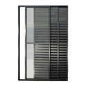 Ver imagem 1 de Porta Balcão de Correr com Veneziana de Alumínio Preto 3 Folhas Móveis Cmc Classic - 2.10(A)X1.20(L)
