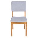 Ver imagem 2 de Cadeira Nili Or Design Linho Cinza Base Madeira Clara
