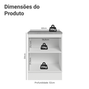 Ver imagem 5 de Balcão de Cozinha 60 cm 1 Porta Branco/Crema Vik Madesa