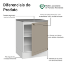 Ver imagem 6 de Balcão de Cozinha 60 cm 1 Porta Branco/Crema Vik Madesa
