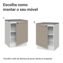 Ver imagem 7 de Balcão de Cozinha 60 cm 1 Porta Branco/Crema Vik Madesa
