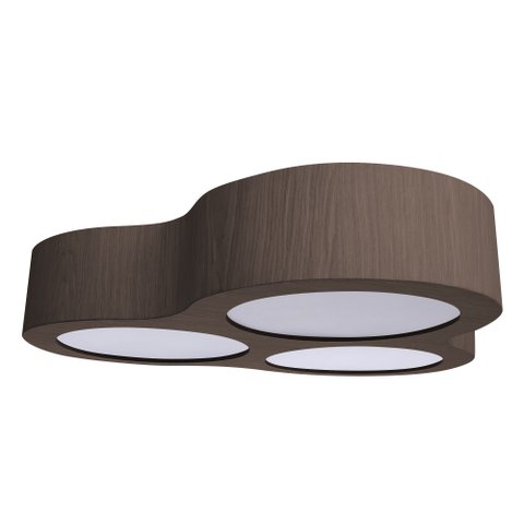 Plafon Spinner 80cm - 6 Luzes Adrilustres Imbuia 110v/220v