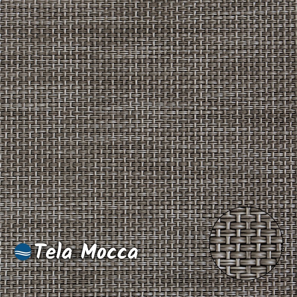Conjunto de 4 Cadeiras Ibiza Alumínio Marrom Tela Mocca - 4