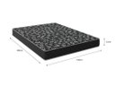Ver imagem 2 de Cama Box Baú Queen 158 Tecido Sintético Branco com Colchão Espuma D20 - Tampo Preto Bello Box 12cm
