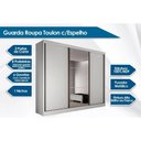 Ver imagem 2 de Guarda Roupa Casal 3 Portas de Correr e 6 Gavetas C- 1 Espelho Sonetto-toulon Plus Cumaru