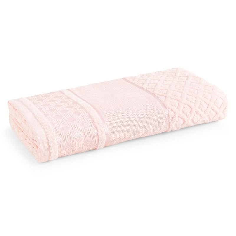 TOALHA DE ROSTO PARA BORDAR KARSTEN LINCE SALMÃO 49CMX80CM, SALMÃO