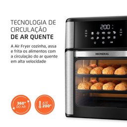 Fritadeira Mondial Air Fryer Oven 12 Litros Afon - 5