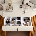 Ver imagem 4 de Penteadeira Ripada com Espelho e Led Verê Cinamomo Off White