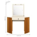 Ver imagem 2 de Penteadeira Ripada com Espelho e Led Verê Cinamomo Off White