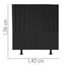 Ver imagem 3 de Cabeceira Estofada Grécia 140CM Casal Courino Preto - D A DECOR
