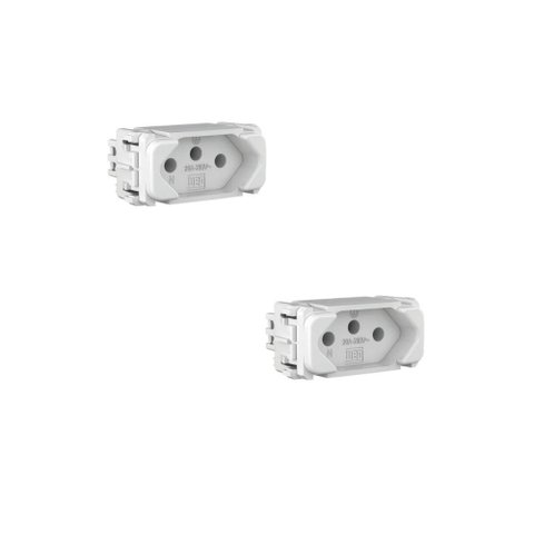 Kit 2 Modulos Tomada de Energia 2p+t 20a 250v Weg Composé Branco