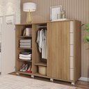 Ver imagem 6 de Cômoda Sapateira 2 Portas 5 Gavetas Marrom Pegasus Caemmun