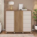 Ver imagem 3 de Cômoda Sapateira 2 Portas 5 Gavetas Marrom Pegasus Caemmun