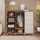 Ver imagem 2 de Cômoda Sapateira 2 Portas 5 Gavetas Marrom Pegasus Caemmun