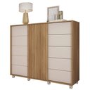 Ver imagem 1 de Cômoda Sapateira 2 Portas 5 Gavetas Marrom Pegasus Caemmun