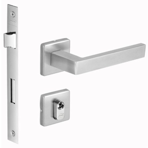 Fechadura Imab Hato 2 Inox Escovado Maquina 55mm Externa