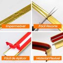 Ver imagem 4 de Cantoneira Metalizada Auto Colante Pvc 15mm P Decoração de Móveis e Paredes Dourado 5m