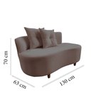 Ver imagem 7 de Namoradeira Sofá Feijão Suria Orgânica Suede Capuccino