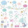 Adesivo Guarda Chuva Nuvens Presentes Parede Infantil C11 - 2