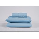 Ver imagem 1 de Lençol Cama Box Queen 200 Fios 3 Peças Conjunto 100% Algodão:azul Piscina